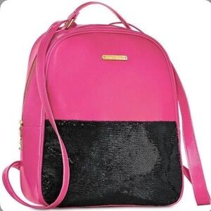 Juicy Couture Hot Pink/Black Sequined Backpack